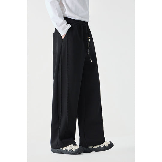 Damen Weite High‑Waist Jogginghose mit Ziernähten und Kordelzug Nord Taschen