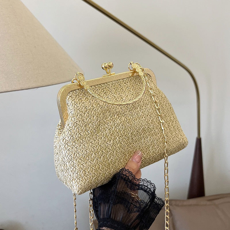 Damen elegante Handtasche im Makramee-Stil Nord Taschen