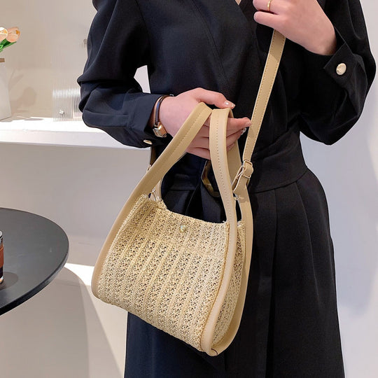 Damen Umhängetasche aus geflochtenem Material Nord Taschen