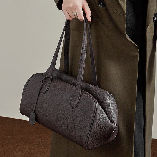 Damen Hobo-Tasche aus weichem, strukturiertem Leder mit abnehmbarem Kosmetiktäschchen Nord Taschen