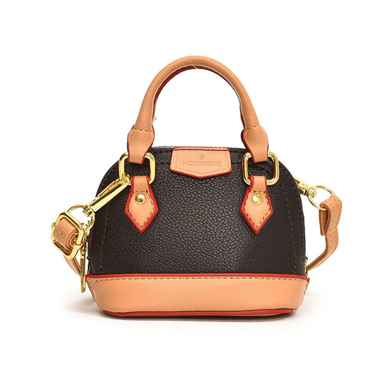 Damen Mini-Hobo-Tasche aus strukturiertem Kunstleder mit goldenen Akzenten Nord Taschen