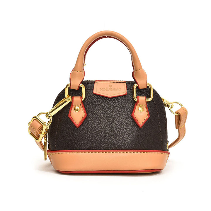 Damen Mini-Hobo-Tasche aus strukturiertem Kunstleder mit goldenen Akzenten Nord Taschen