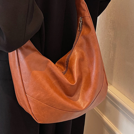 Damen Hobo-Tasche aus hochwertigem Leder mit verstellbarem Schulterriemen Nord Taschen