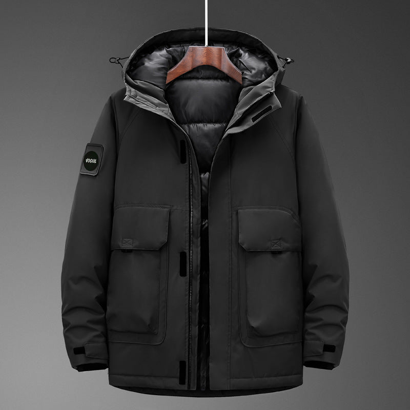 Herren Technischer Parka mit wasserdichter Softshell-Außenhülle und gesteppter Thermoisolierung Nord Taschen