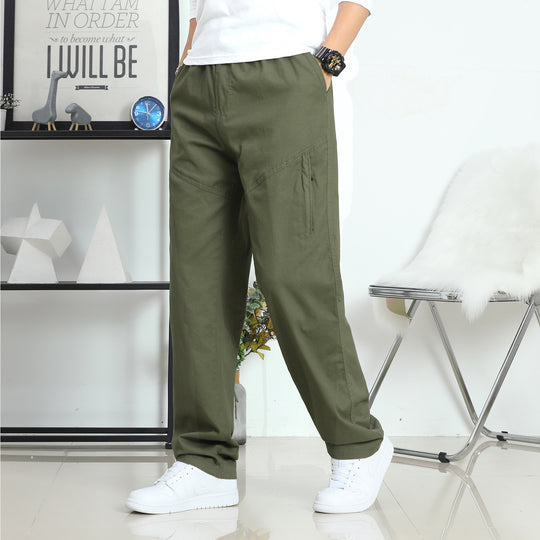 Herren Relaxed-Fit Canvas-Cargohose mit vorgeformten Knieeinsätzen und seitlicher Reißbeintasche Nord Taschen