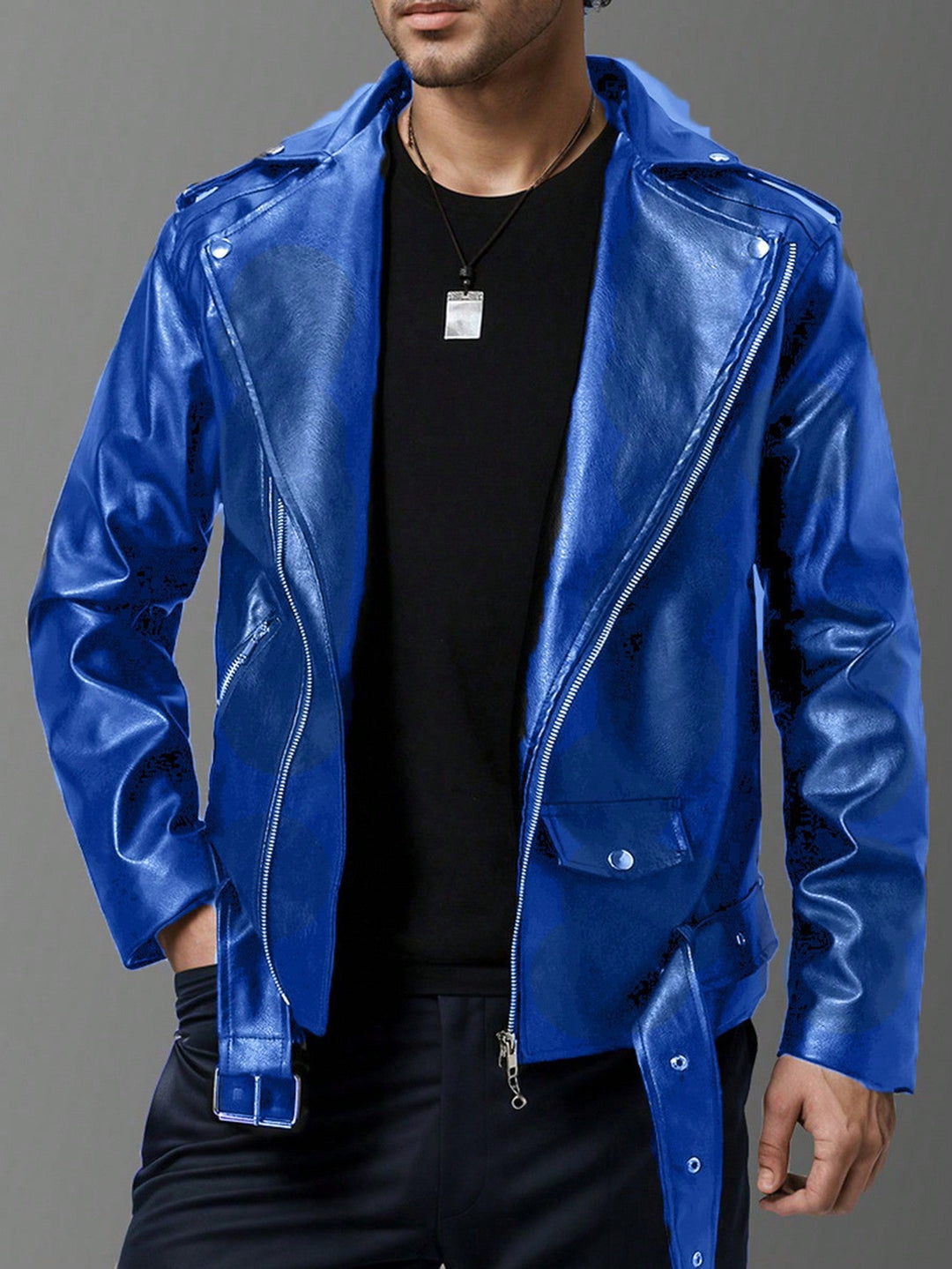 Herren stilvolle Bikerjacke aus hochwertigem Echt Nord Taschen