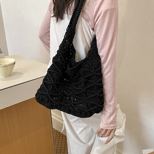 Damen Häkel Schultertasche Nord Taschen