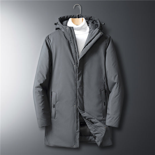 Herren moderner Urban-Longparka mit versteckter Reißverschlussblende und ergonomischer Kapuze Nord Taschen