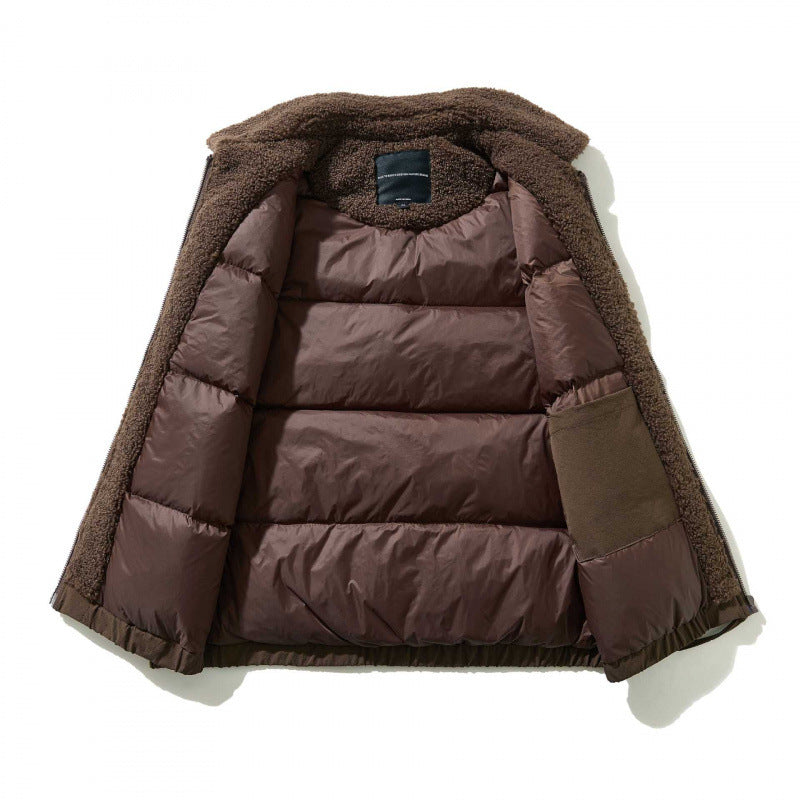 Unisex Gepolsterte Steppweste mit Teddykragen, Reißverschluss und elastischem Saum Nord Taschen