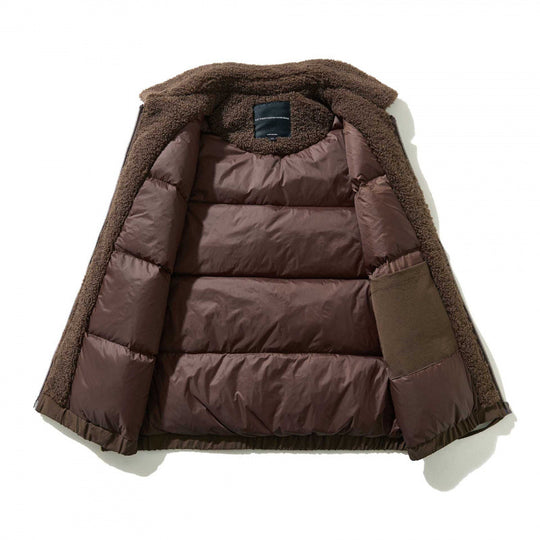 Unisex Gepolsterte Steppweste mit Teddykragen, Reißverschluss und elastischem Saum Nord Taschen
