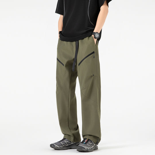 Herren Weite Technical‑Cargo‑Hose mit Tunnelzugbund, verstellbaren Beinabschlüssen und Reißverschlusstaschen Nord Taschen