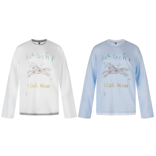 Damen Langarmshirt mit illustrativem Pferde‑Print und Lagenoptik Nord Taschen