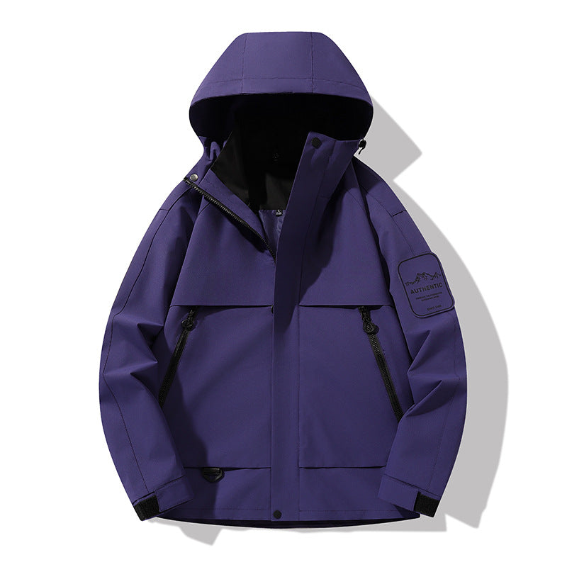 Herren multifunktionale Wasserfeste Softshell-Regenjacke mit abnehmbarer Fleece-Innenjacke Nord Taschen