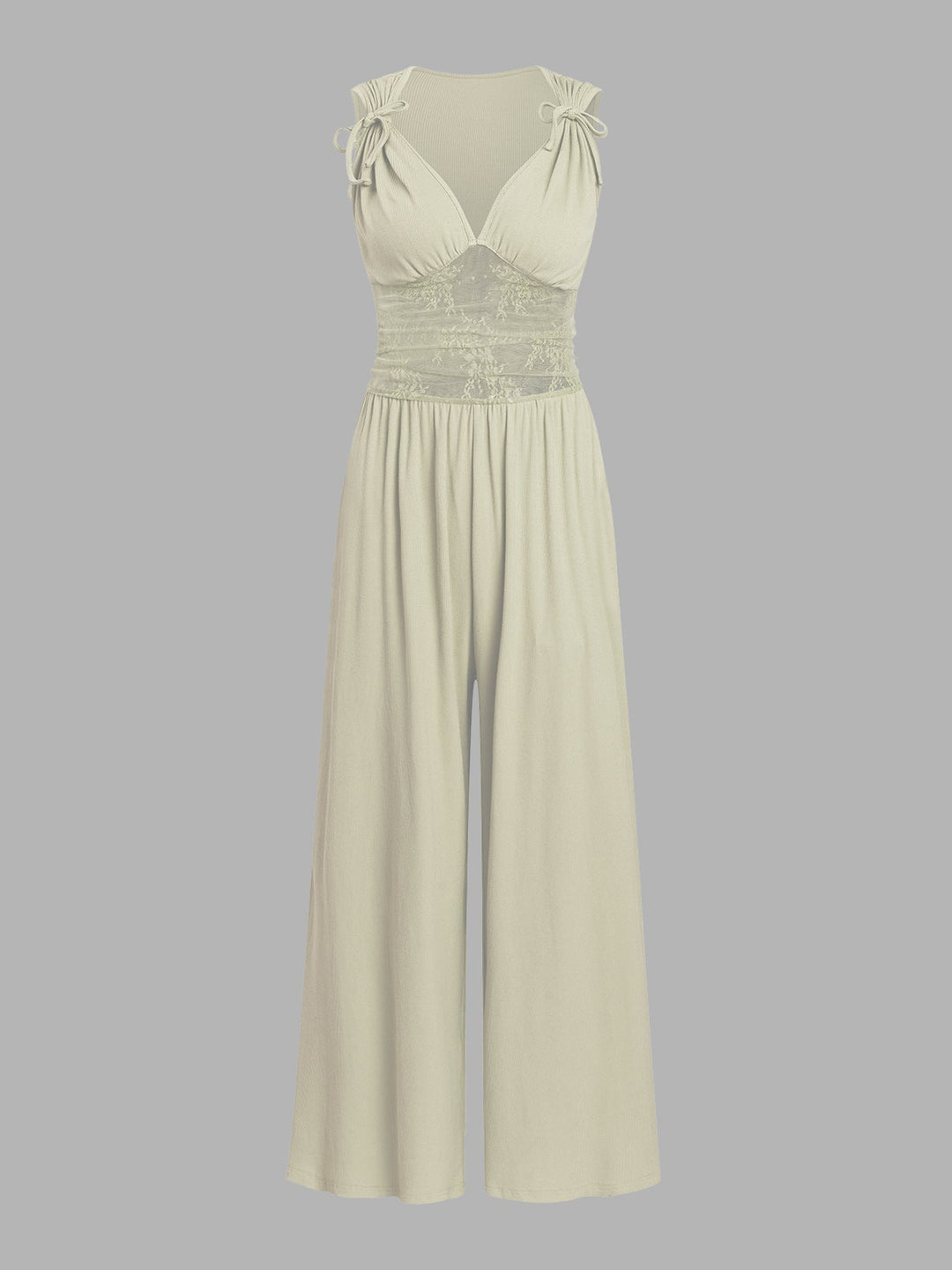 Damen eleganter Jumpsuit mit verstellbaren Trägern und weiten Beinen Nord Taschen