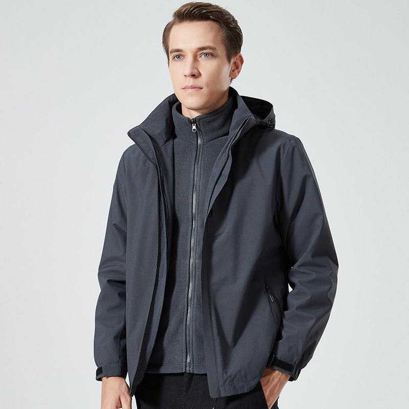 Damen leichte wasserabweisende Freizeit-Outdoorjacke mit verstellbarer Kapuze und verdecktem Reißverschluss Nord Taschen