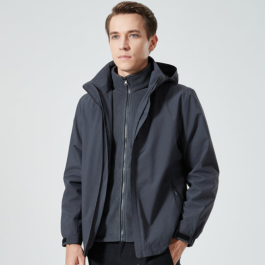 Damen leichte wasserabweisende Freizeit-Outdoorjacke mit verstellbarer Kapuze und verdecktem Reißverschluss Nord Taschen