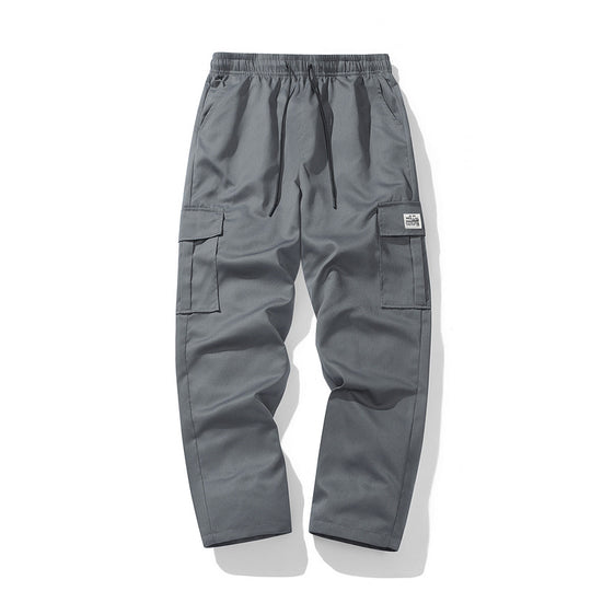 Herren Lässige Cargo-Jogginghose mit elastischem Tunnelzugbund, Mehrfachtaschen & tapered Bein Nord Taschen