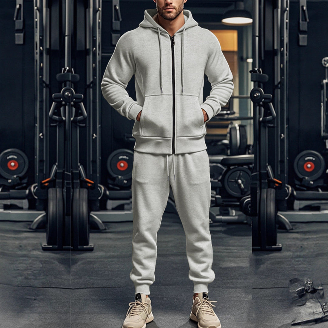 Herren Komplettes Sweatset mit Reißverschluss-Hoodie und tapered Jogginghose Nord Taschen