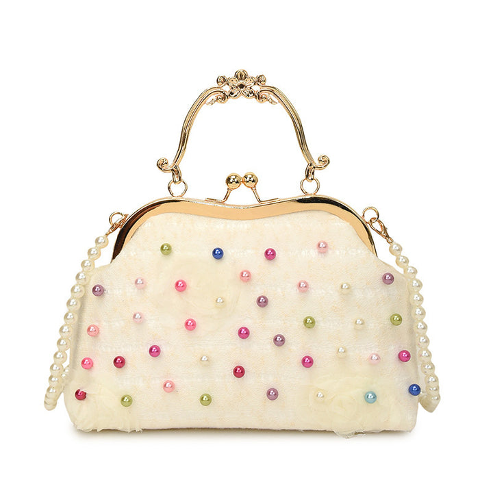 Damen modische Clutch mit Perlenschmuck Nord Taschen