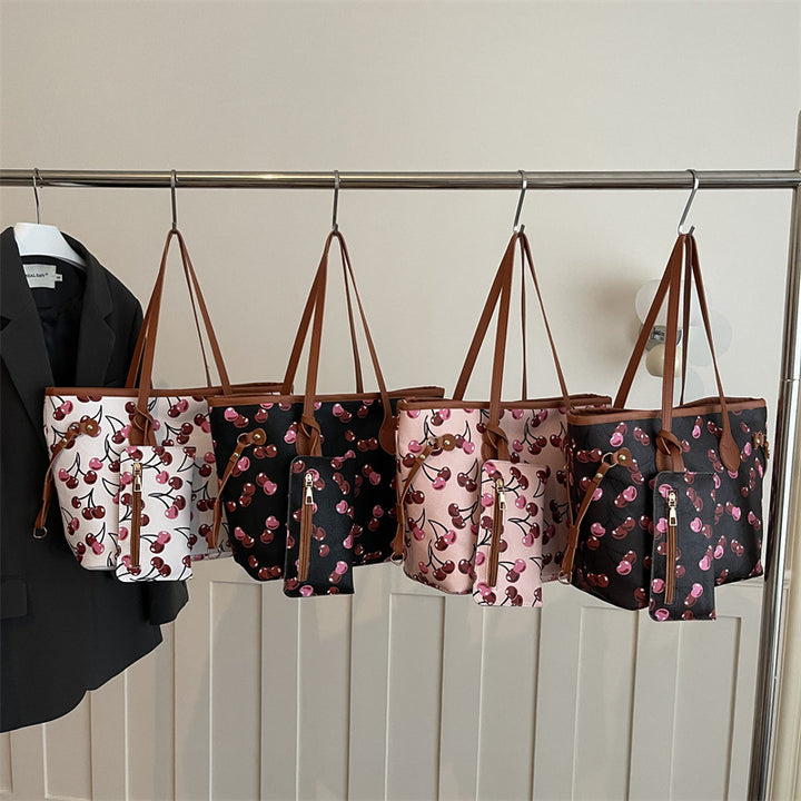 Damen Einkaufstasche mit fruchtigem Design und praktischem Innenfach Nord Taschen