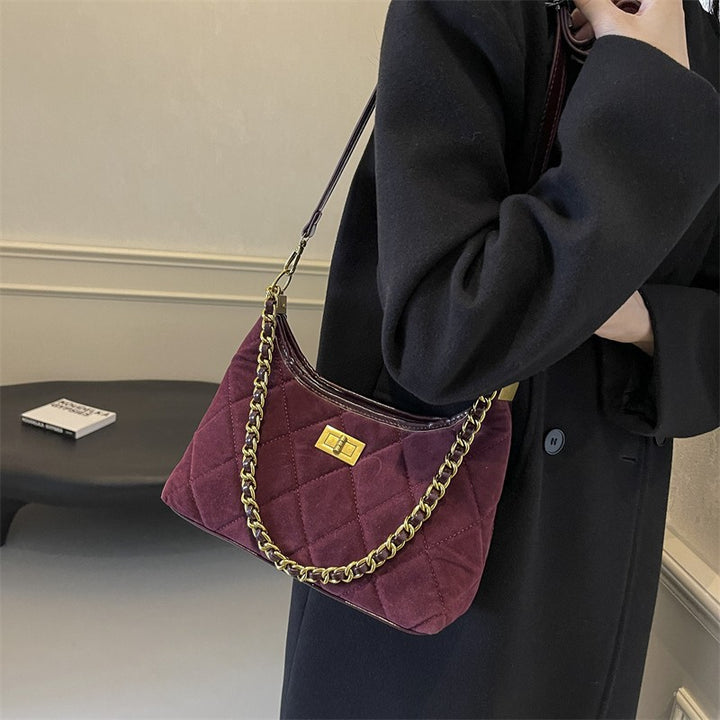 Damen elegante Schultertasche mit trendigem Steppmuster Nord Taschen