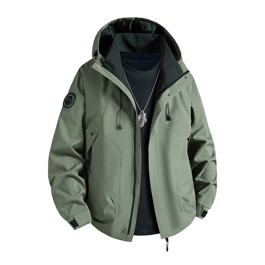 Herren wasserdichte Softshelljacke mit Kapuze und Fleece-Innenfutter Nord Taschen