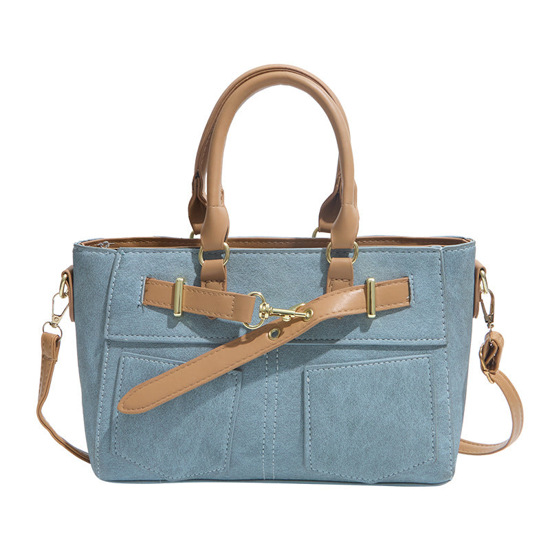 Damen elegante Wildleder-Handtasche mit abnehmbaren Schulterriemen Nord Taschen