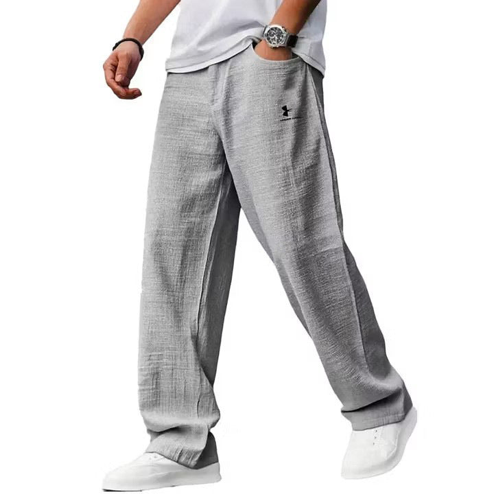 Herren Lässige Leinenhose Nord Taschen