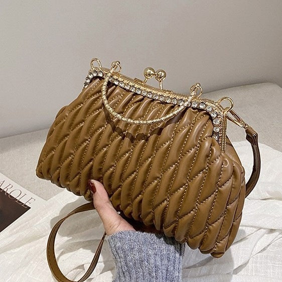 Damen elegante Schultertasche mit geflochtenem Design Nord Taschen