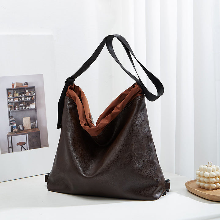 Damen Hobo-Tasche aus hochwertigem, geschmeidigem Kunstleder mit praktischem Faltendesign Nord Taschen