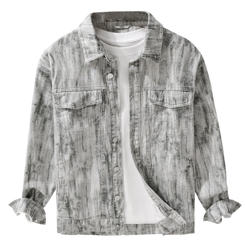 Herren Jeansjacke im Acid‑Wash Look mit Oversize‑Schnitt Nord Taschen