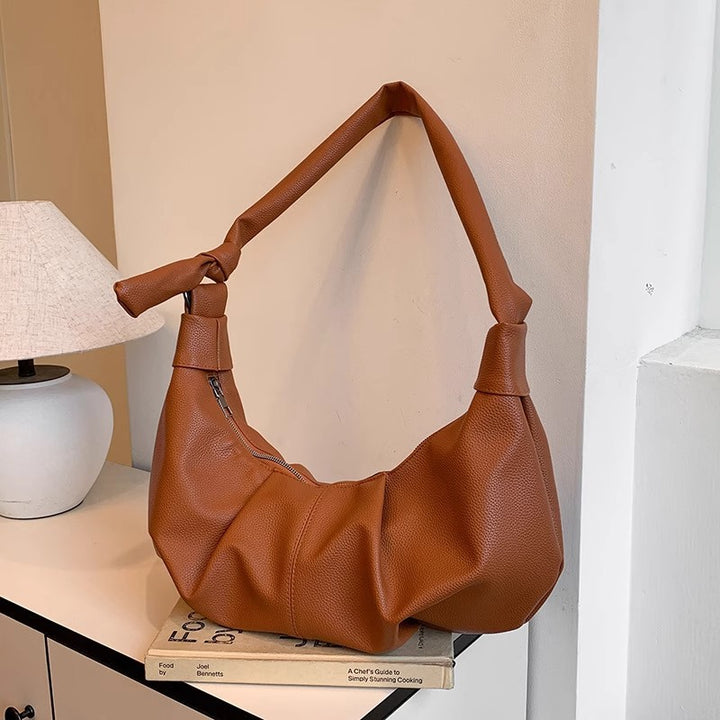 Damen Hobo-Tasche mit raffiniertem Faltendesign und weichem Kunstleder Nord Taschen