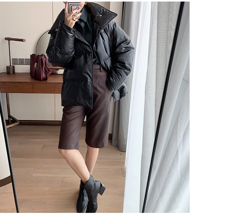 Damen Trendige Oversized Daunenjacke Nord Taschen