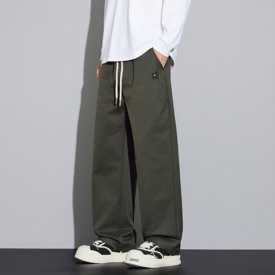 Herren Weite Relaxed‑Fit Stoffhose mit Tunnelzug & Bügelfalte Nord Taschen
