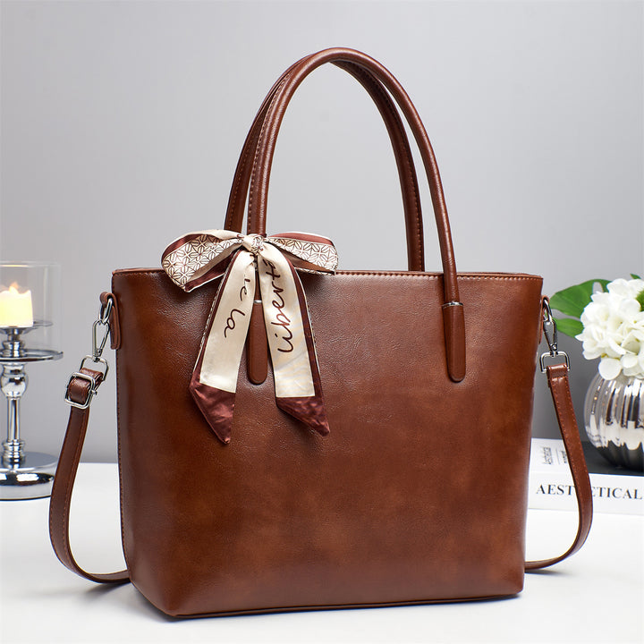 Damen elegante Shoulder-Bag mit verspieltem Schleifenakzent Nord Taschen