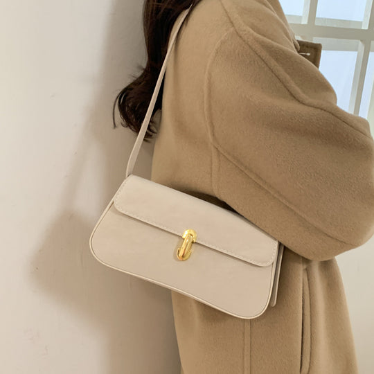 Damen Umhängetasche mit luxuriösem Veloursleder und eleganter Schnappschließe Nord Taschen