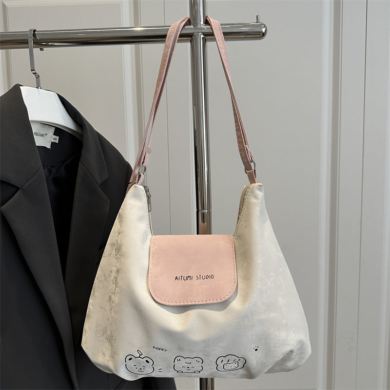 Damen modische Umhängetasche aus elegantem, samtigem Material Nord Taschen