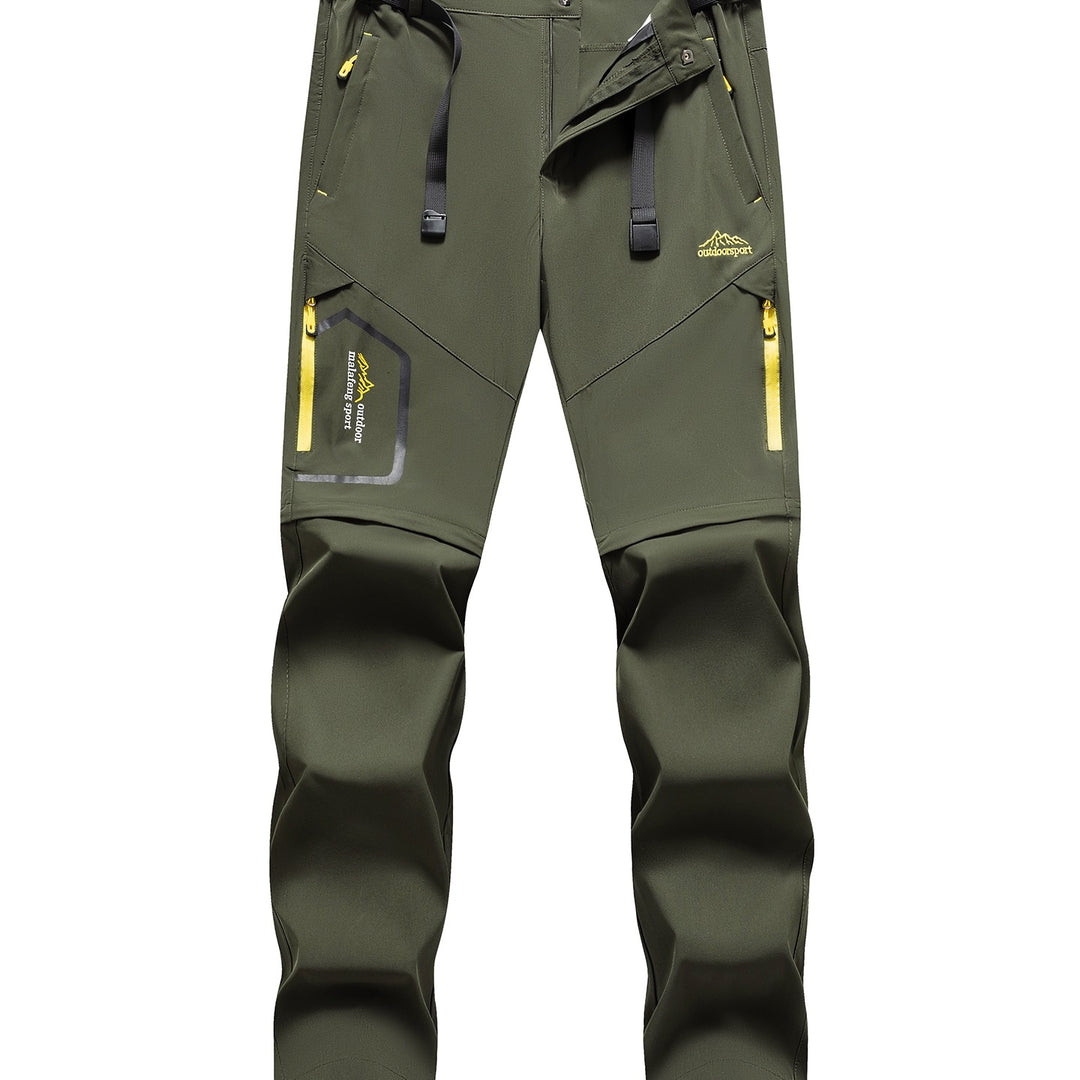 Herren Technische Softshell Zipp‑Wanderhose mit abnehmbaren Beinen und verstellbarem Gürtel Nord Taschen