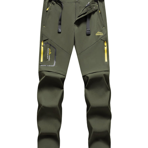 Herren Technische Softshell Zipp‑Wanderhose mit abnehmbaren Beinen und verstellbarem Gürtel Nord Taschen