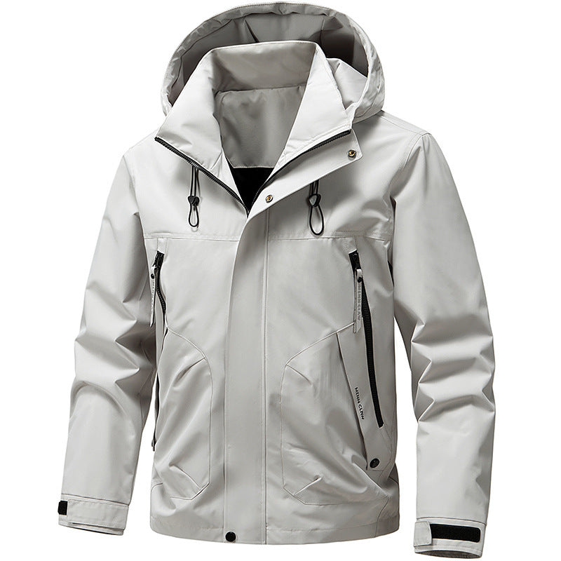 Herren Atmungsaktive Softshell Outdoorjacke mit winddichter Membran, verstellbarer Kapuze und Reißverschlusstaschen Nord Taschen