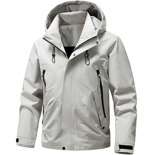 Herren Atmungsaktive Softshell Outdoorjacke mit winddichter Membran, verstellbarer Kapuze und Reißverschlusstaschen Nord Taschen