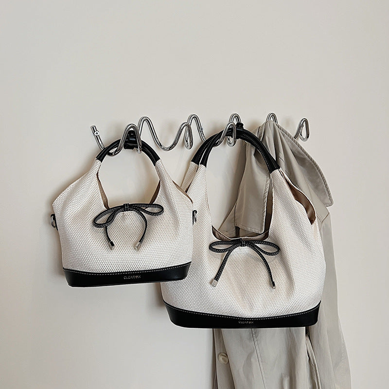 Damen modische Handtasche im eleganten Design mit raffiniertem Kordelzug Nord Taschen