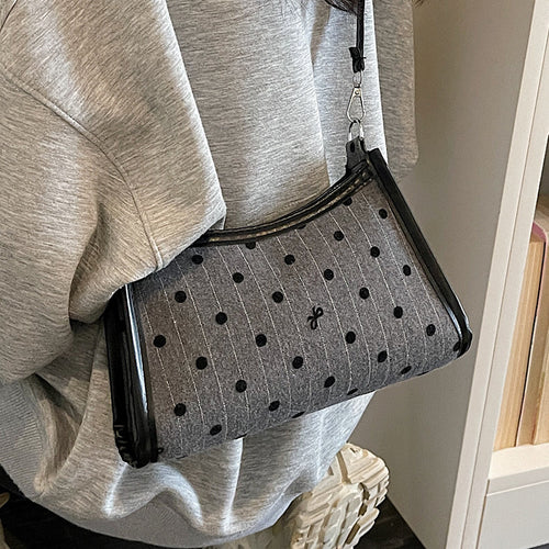 Damen modische Umhängetasche mit kreativen Punkten und elegantem Reißverschluss Nord Taschen
