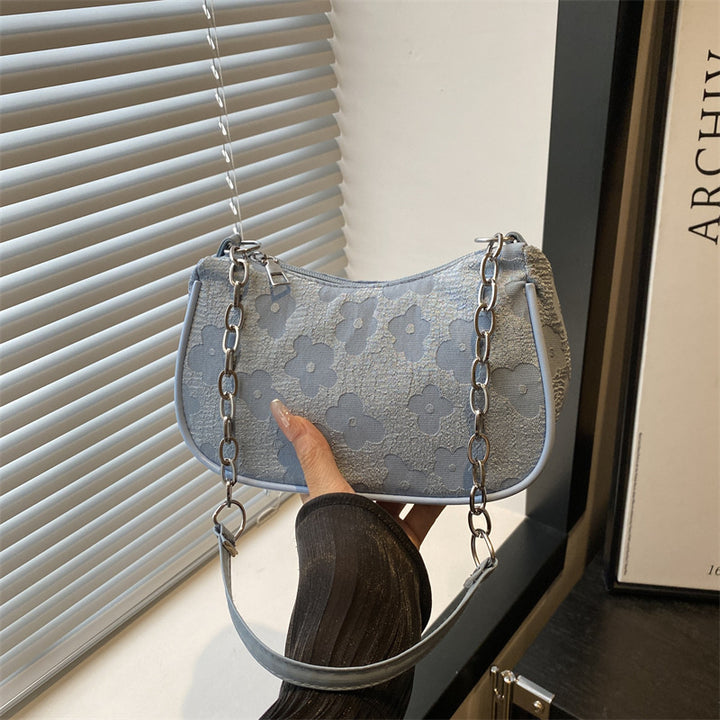Damen modische Handtasche mit Blumenmuster und Kettenriemen Nord Taschen