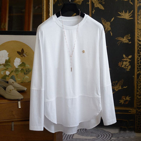 Damen Lässiges Langarmshirt mit elegantem Schnitt Nord Taschen