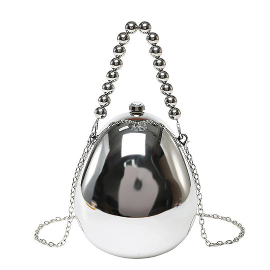 Damen Clutch im Eier-Design mit Perlenakzent Nord Taschen