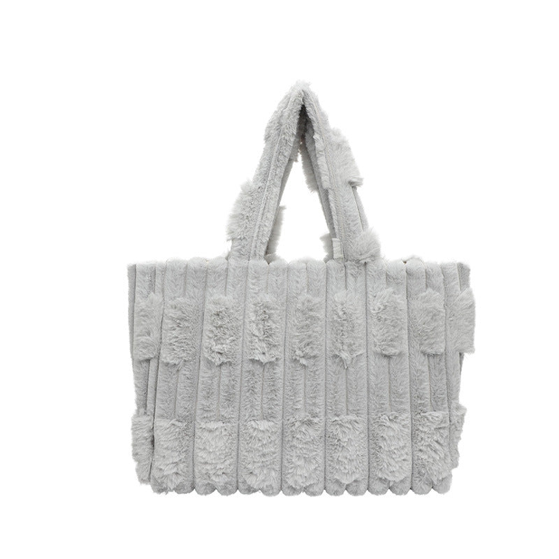 Damen flauschige Shopper Tasche Nord Taschen