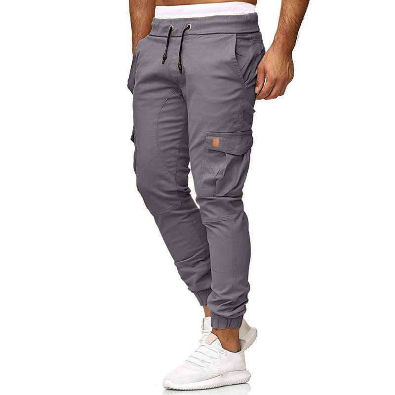 Herren Cargo-Joggerhose mit elastischem Bund, Kordelzug und tapered Bein Nord Taschen