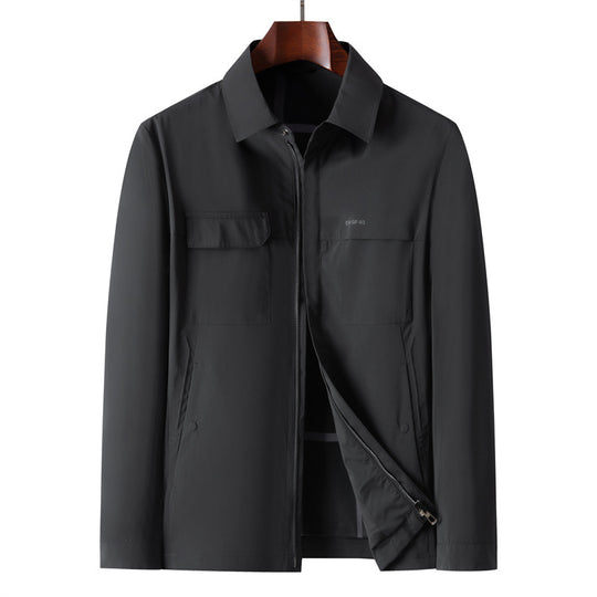 Herren Leichte Wind- und Wasserabweisende Freizeit-Zipjacke mit Hemdkragen, Brust- und Eingrifftaschen Nord Taschen
