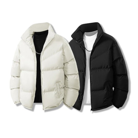 Herren Kurz gesteppte Thermo-Winterjacke mit hohem Stehkragen und winddichter Füllung Nord Taschen